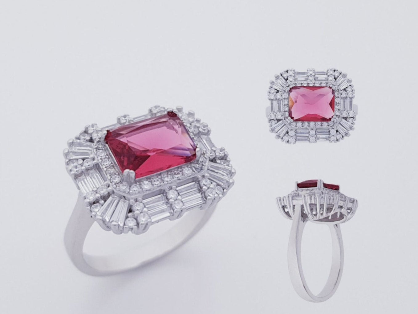 Queen’s Ruby Aura Silver Ring